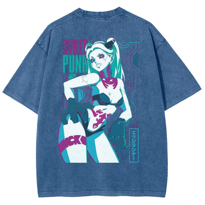 Cyberpunk Edgerunner Unisex Fit Washed T-Shirt 25 9  6622
