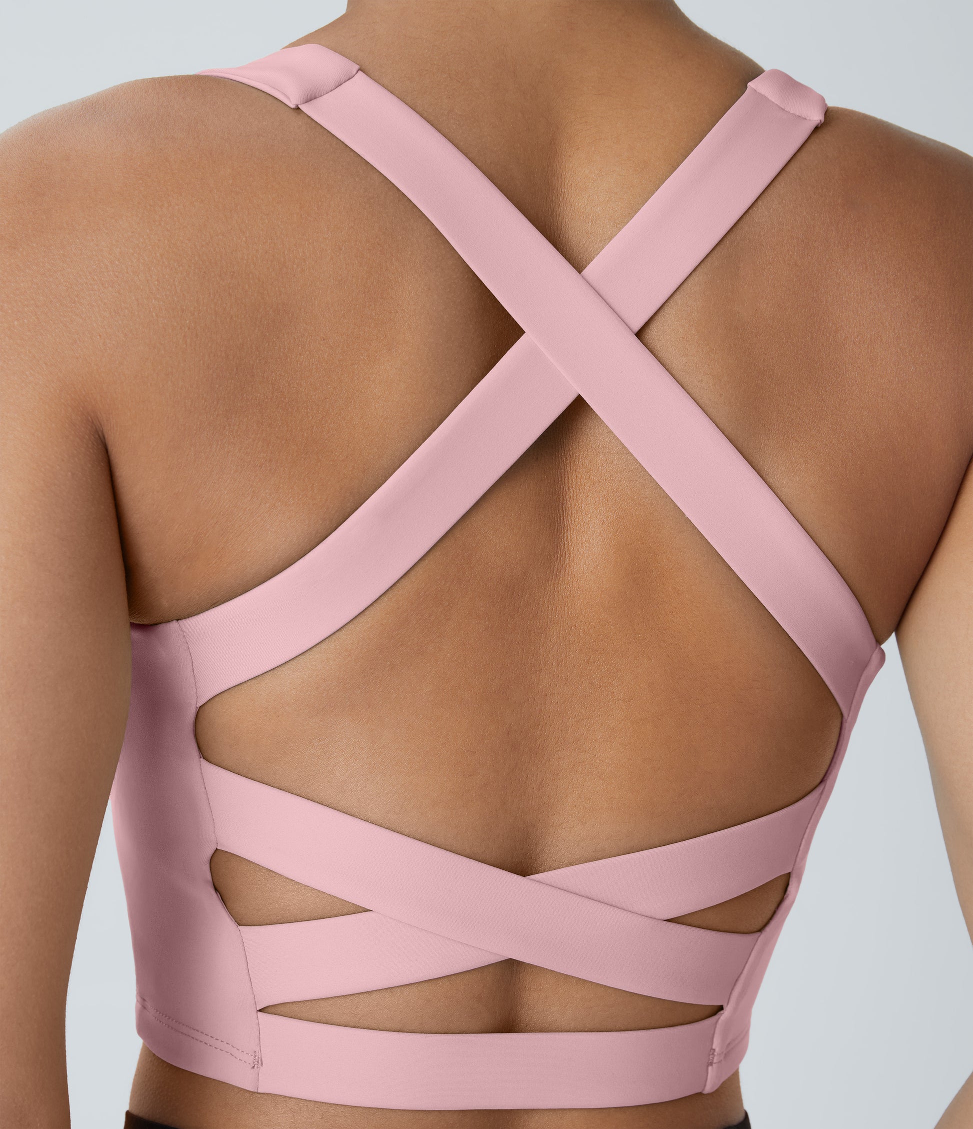 SoftlyZero™ Airy Square Neck Backless Crisscross Cropped InstantCool Yoga Tank Top