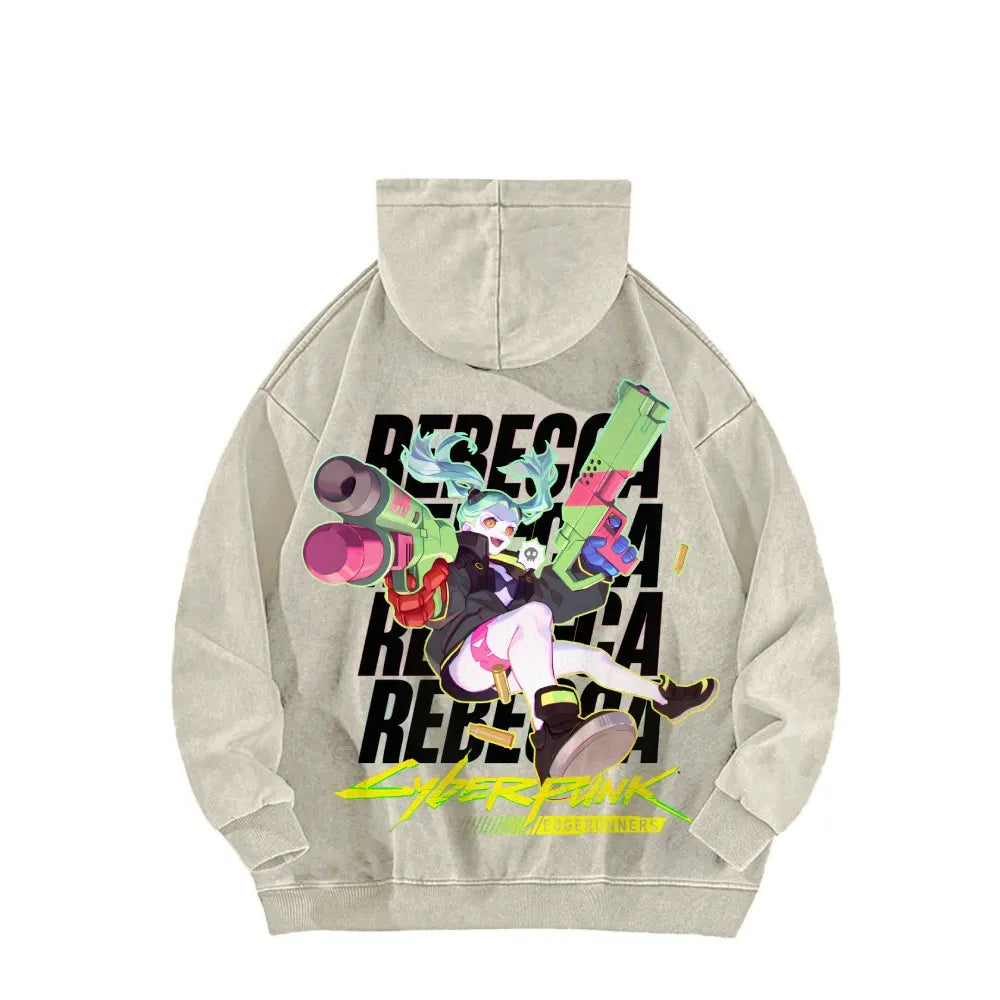 Cyberpunk: Edgerunners Casual Washed Hoodie 25 7 22462