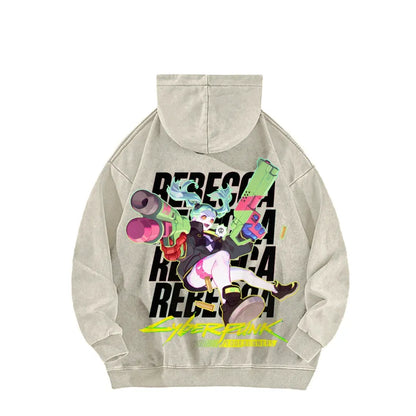 Cyberpunk: Edgerunners Casual Washed Hoodie 25 7 22462