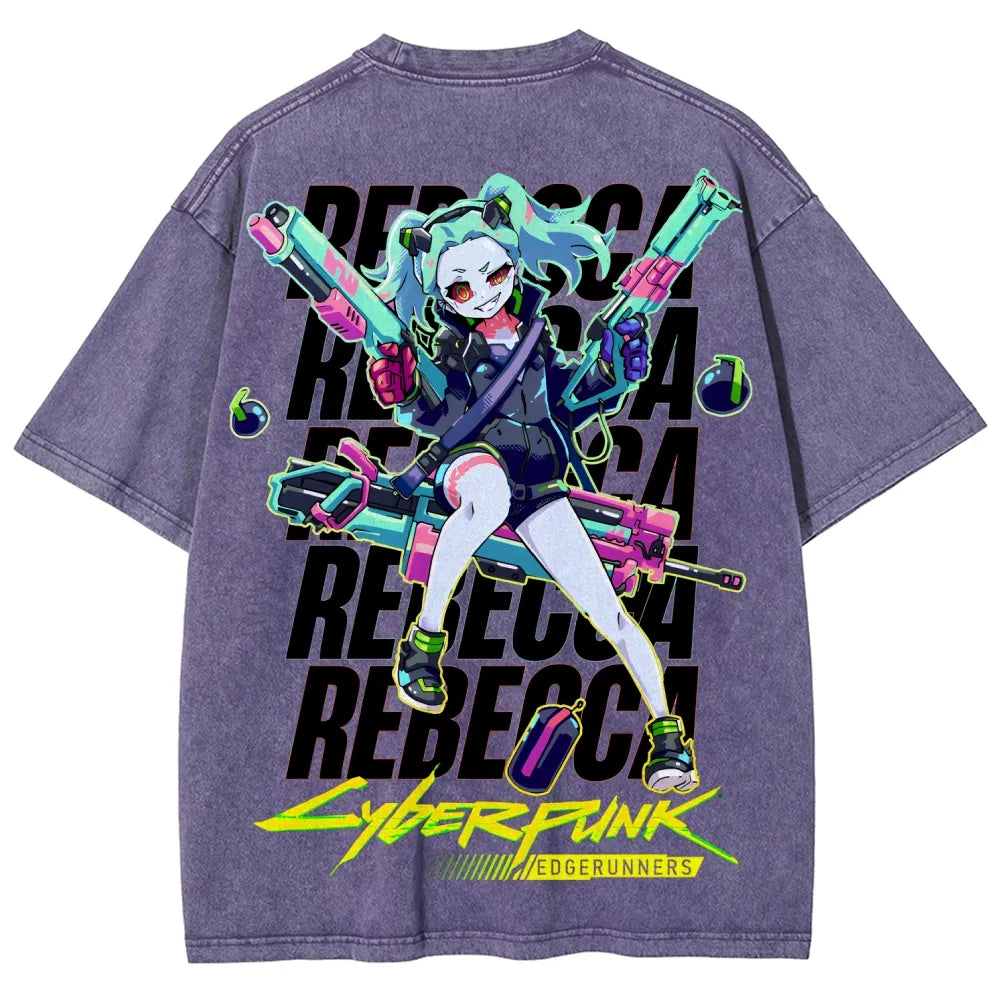Cyberpunk Unisex Fit Washed T-Shirt 25 7  8558