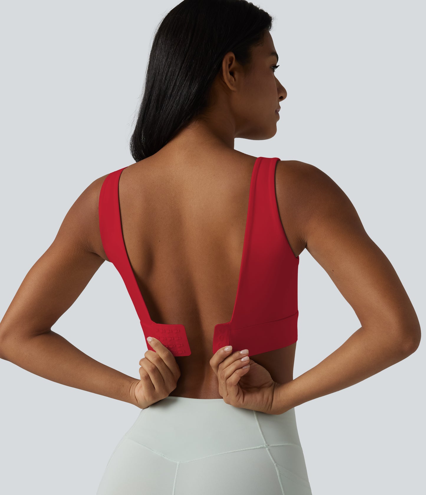 Halara Ultrasculpt™ Medium Support Backless Adjustable Buckle Built-in Bra Training Sports Bra