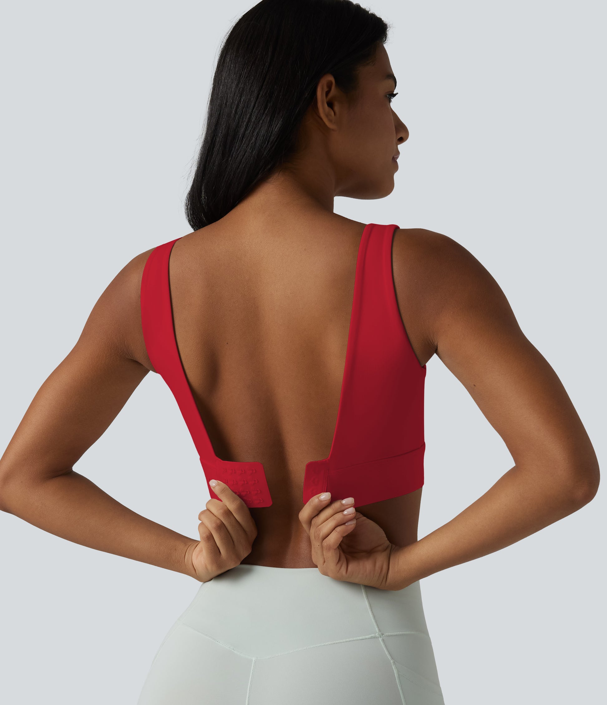 Ultrasculpt™ Medium Support Backless Adjustable Buckle Built-in Bra Training Sports Bra