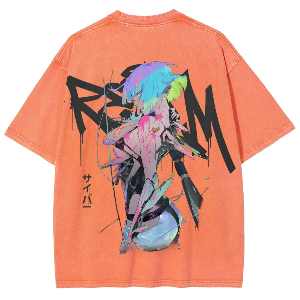Cyberpunk Unisex Fit Washed T-Shirt 25 7 36872
