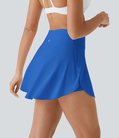 SoftlyZero™ Airy Crossover Pocket 2-in-1 InstantCool Tennis Skirt-Lucid-Longer Length