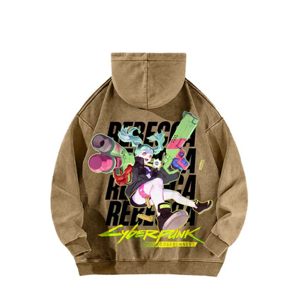 Cyberpunk: Edgerunners Casual Washed Hoodie 25 7 22462