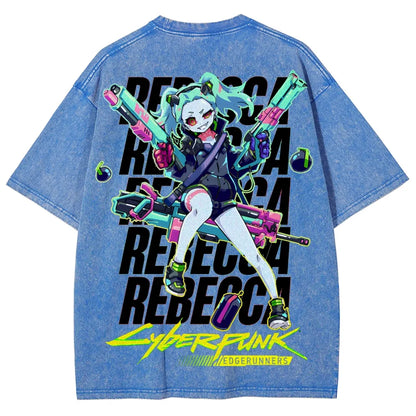 Cyberpunk Unisex Fit Washed T-Shirt 25 7  8558