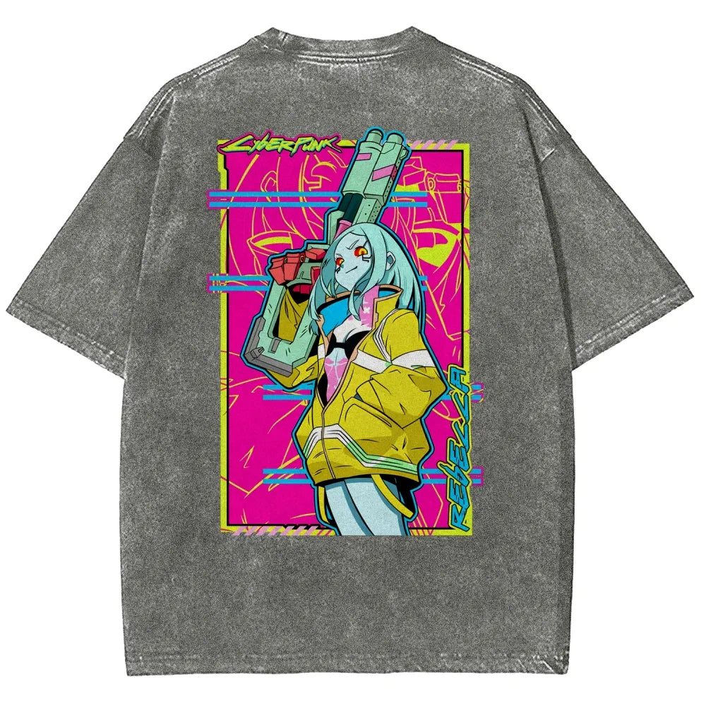 Cyberpunk Edgerunner Unisex Fit Washed T-Shirt 25 9  6595