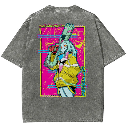 Cyberpunk Edgerunner Unisex Fit Washed T-Shirt 25 9  6595