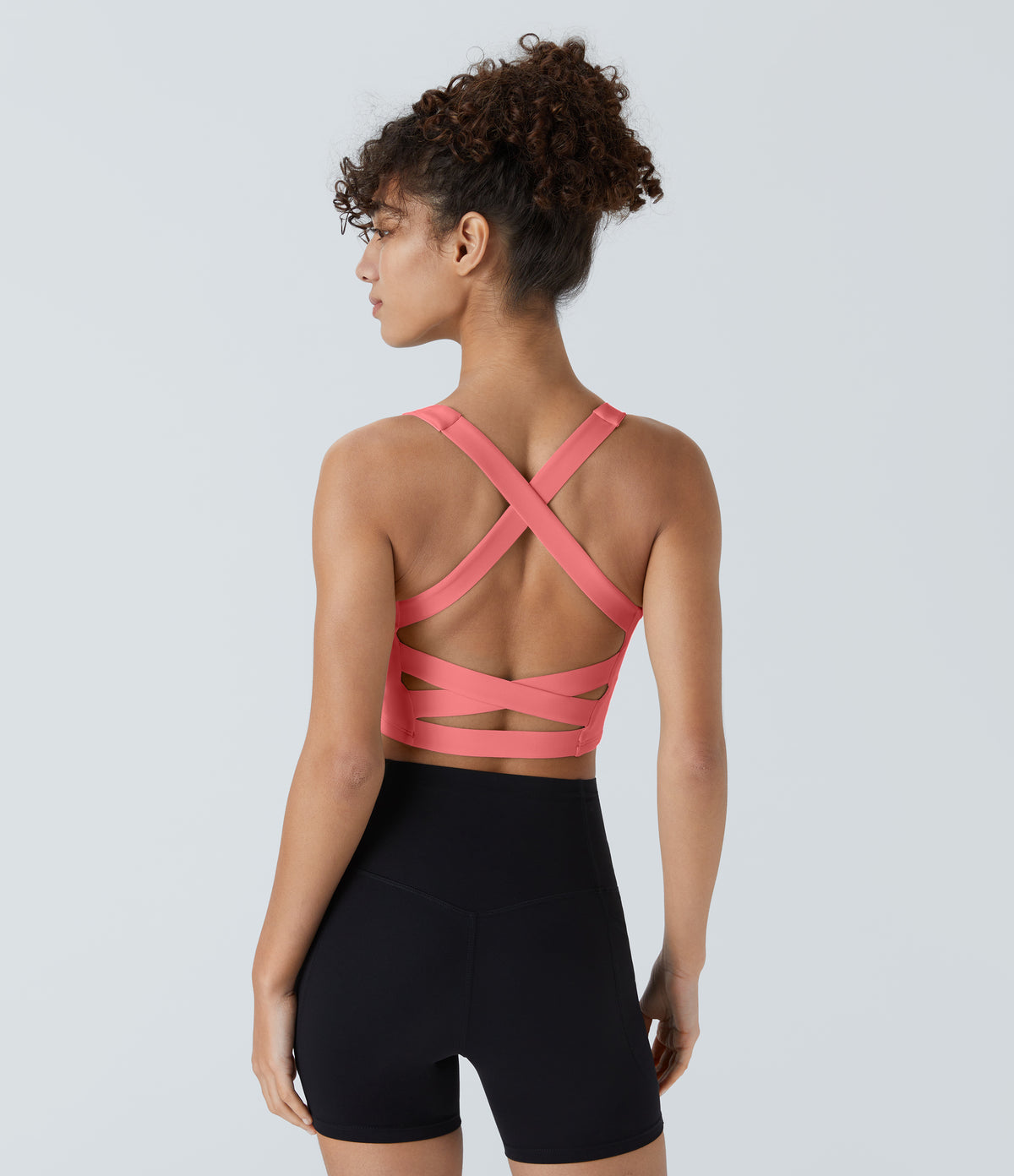 SoftlyZero™ Airy Square Neck Backless Crisscross Cropped InstantCool Yoga Tank Top