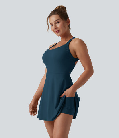 SoftlyZero™ Airy Backless Twisted InstantCool Dance Active Dress-Easy Peezy Edition DD-F Cups