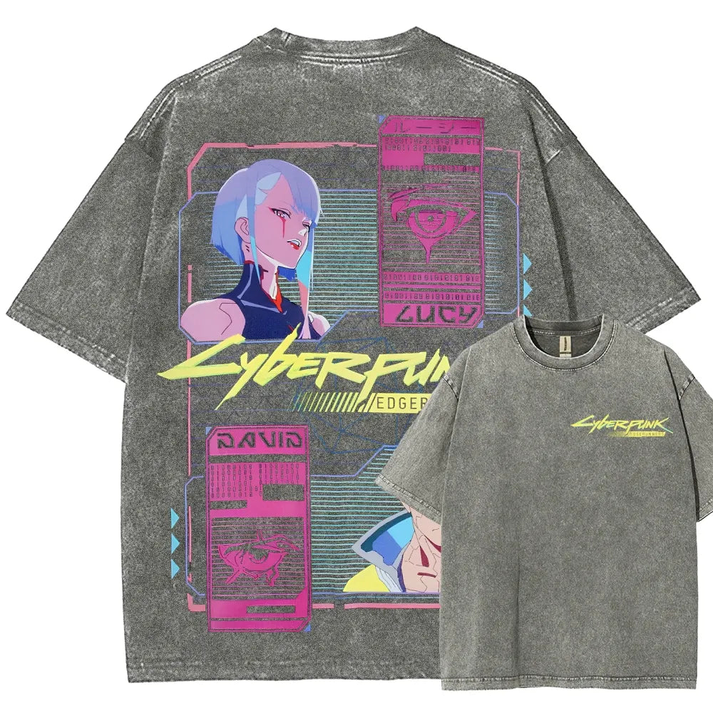 Cyberpunk Unisex Fit Washed T-Shirt 25 8   978