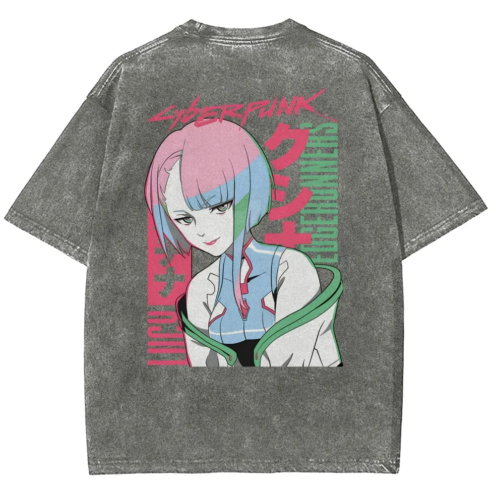 Cyberpunk Edgerunner Unisex Fit Washed T-Shirt 25 9  66