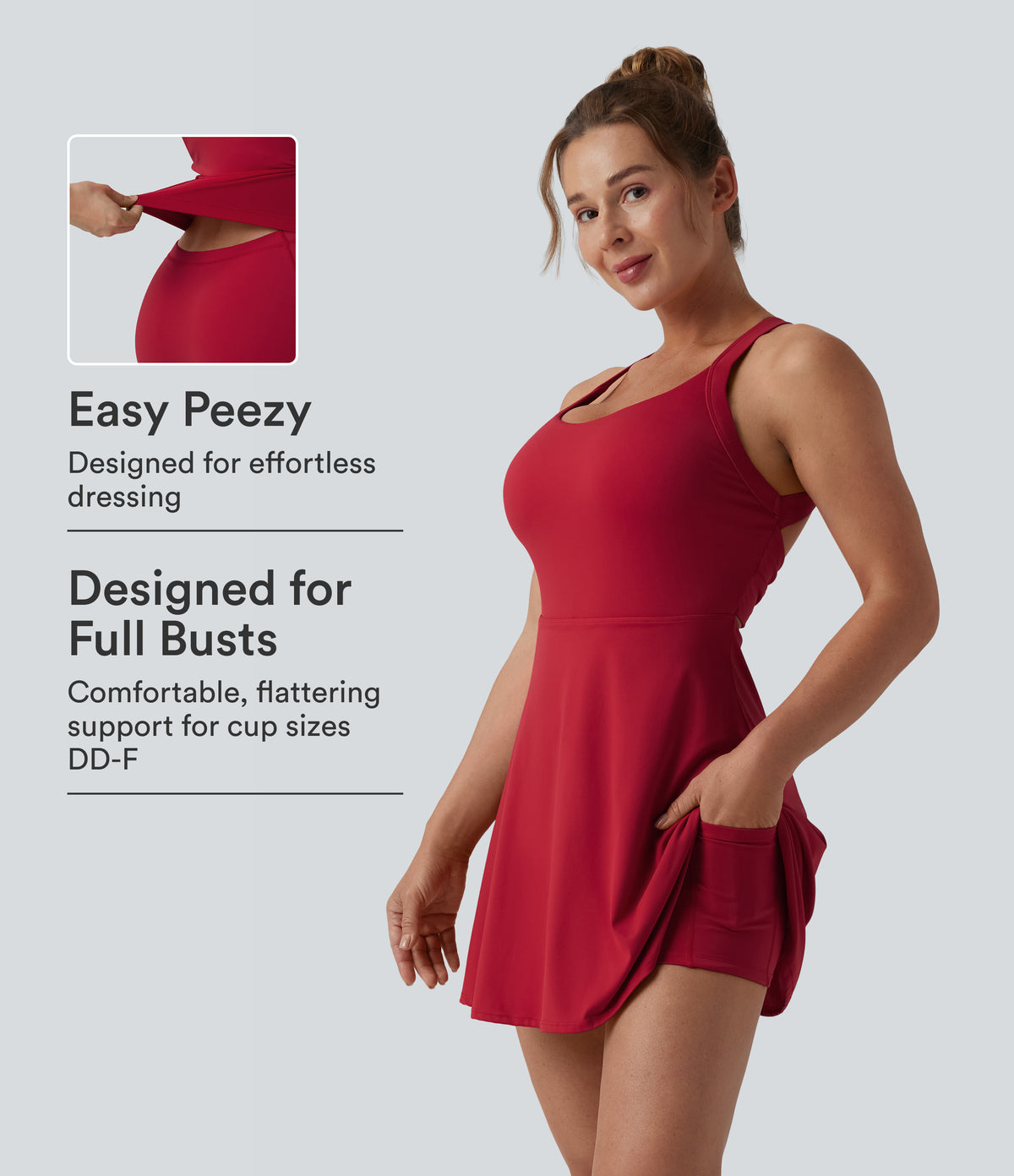 SoftlyZero™ Airy Backless Twisted InstantCool Dance Active Dress-Easy Peezy Edition DD-F Cups
