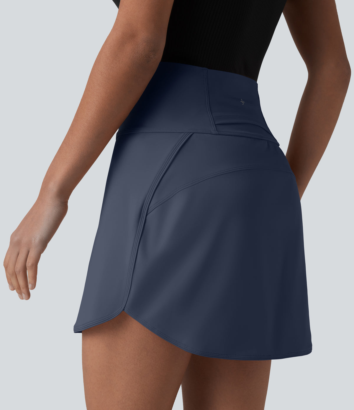 SoftlyZero™ Airy Super High-Waist Tummy Control Curved Hem 2-in-1 Cool Touch Golf Mini Skirt with Pockets