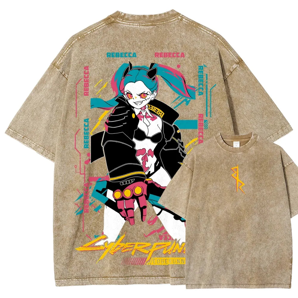 Cyberpunk Unisex Fit Washed T-Shirt 25 8 14795
