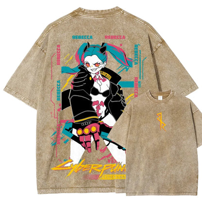 Cyberpunk Unisex Fit Washed T-Shirt 25 8 14795