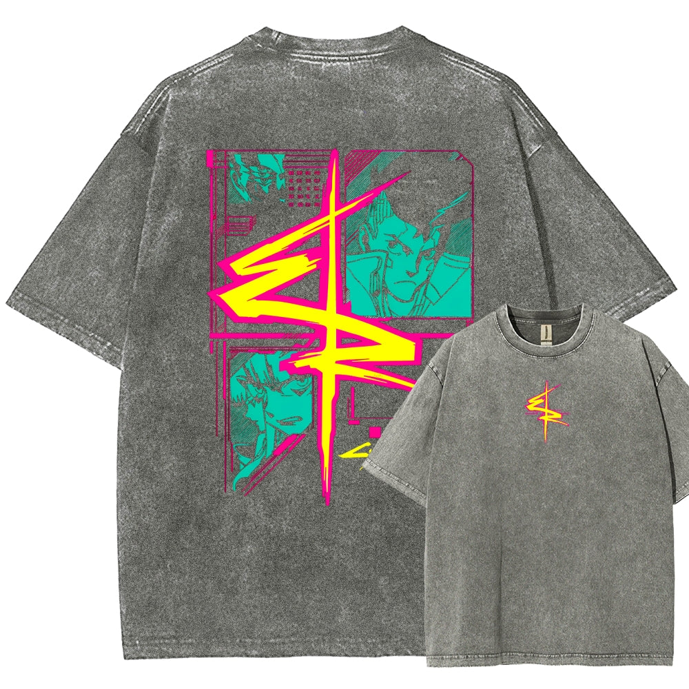 Cyberpunk Edgerunner Unisex Fit Washed T-Shirt 25 9  66 9