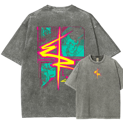 Cyberpunk Edgerunner Unisex Fit Washed T-Shirt 25 9  66 9