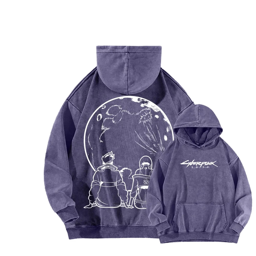 Cyberpunk Unisex washed sweatshirts 2511  456
