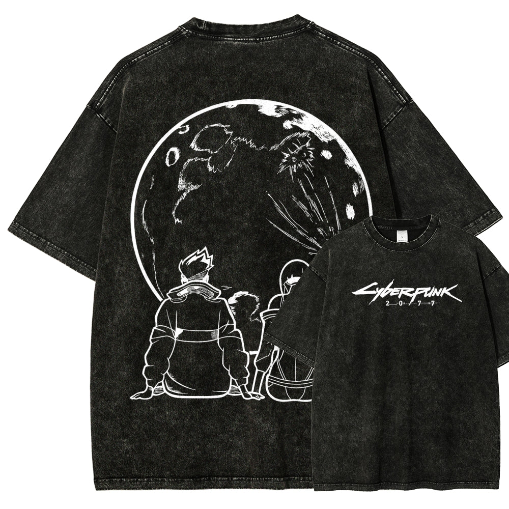 Cyberpunk Unisex Fit Washed T-Shirt 2511  3353