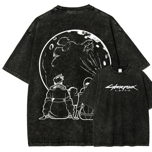Cyberpunk Unisex Fit Washed T-Shirt 2511  3353