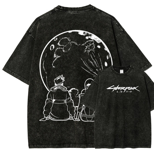 Cyberpunk Unisex Fit Washed T-Shirt 2511  3353