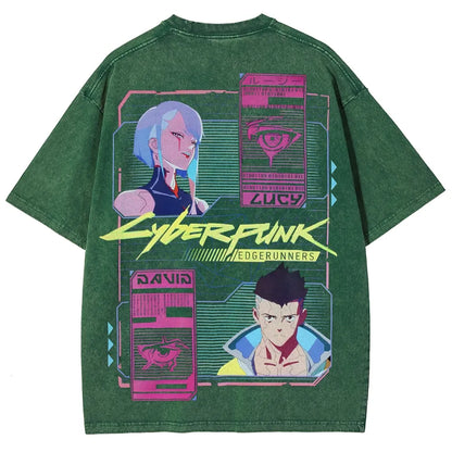 Cyberpunk Unisex Fit Washed T-Shirt 25 8   978