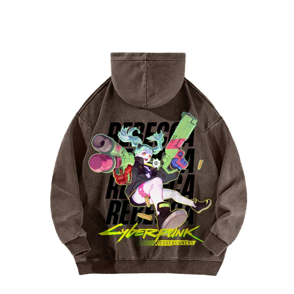 Cyberpunk: Edgerunners Casual Washed Hoodie 25 7 22462