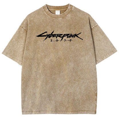 Cyberpunk Unisex Fit Washed T-Shirt 2511  3353