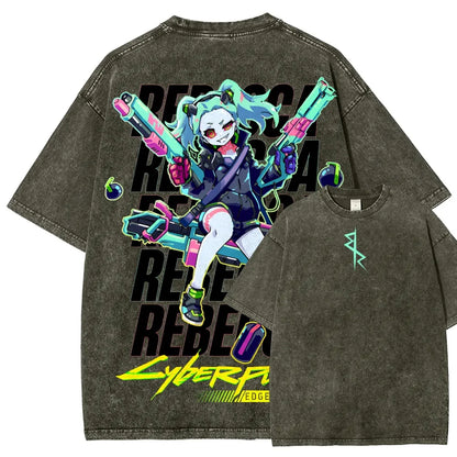 Cyberpunk Unisex Fit Washed T-Shirt 25 7  8558