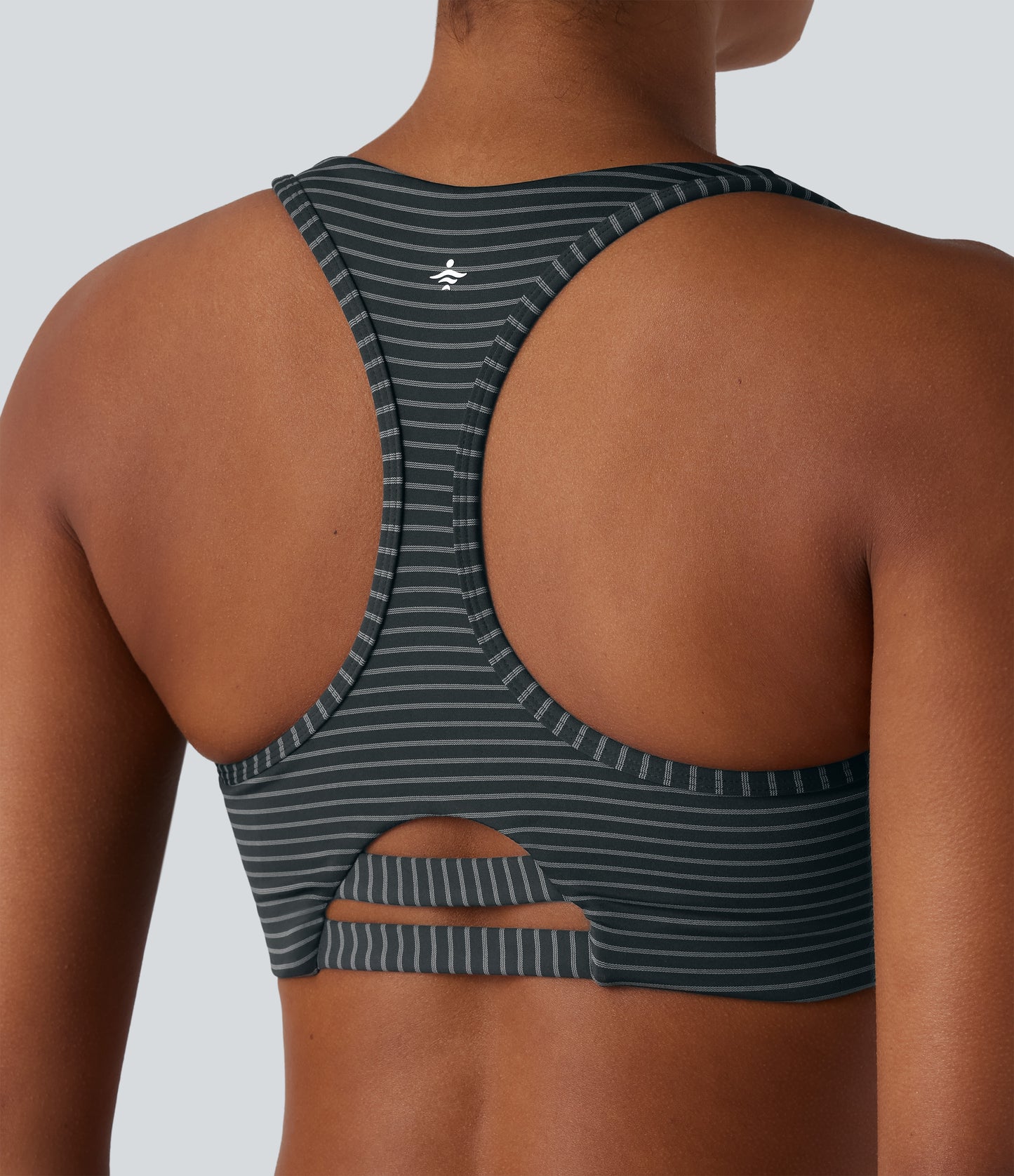 Medium Support Racerback Stripes Training Sports Bra