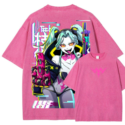 Cyberpunk Unisex Fit Washed T-Shirt 25 8  7278