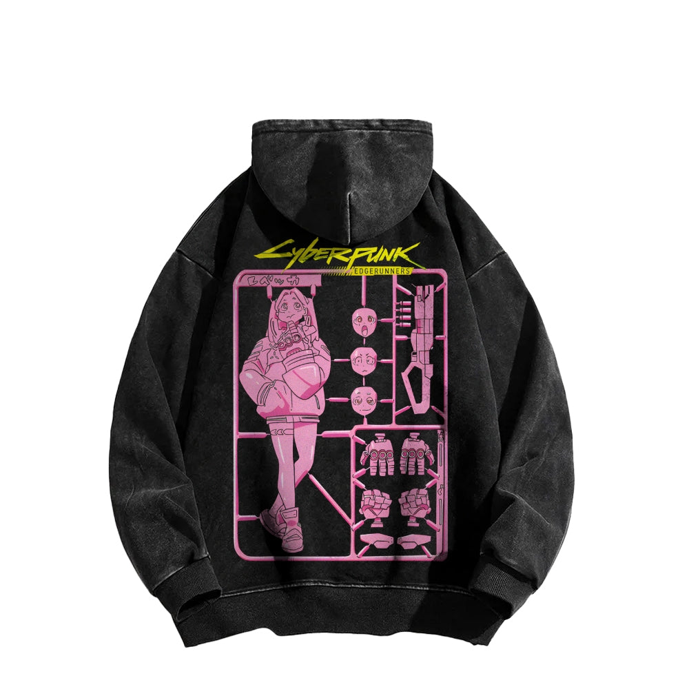 Cyberpunk: Edgerunners Casual Washed Hoodie 25 8 11275