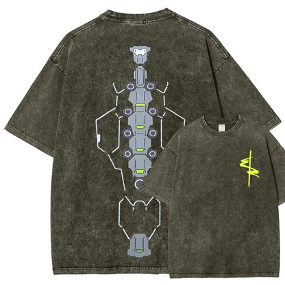 Cyberpunk Unisex Fit Washed T-Shirt 2511  4565