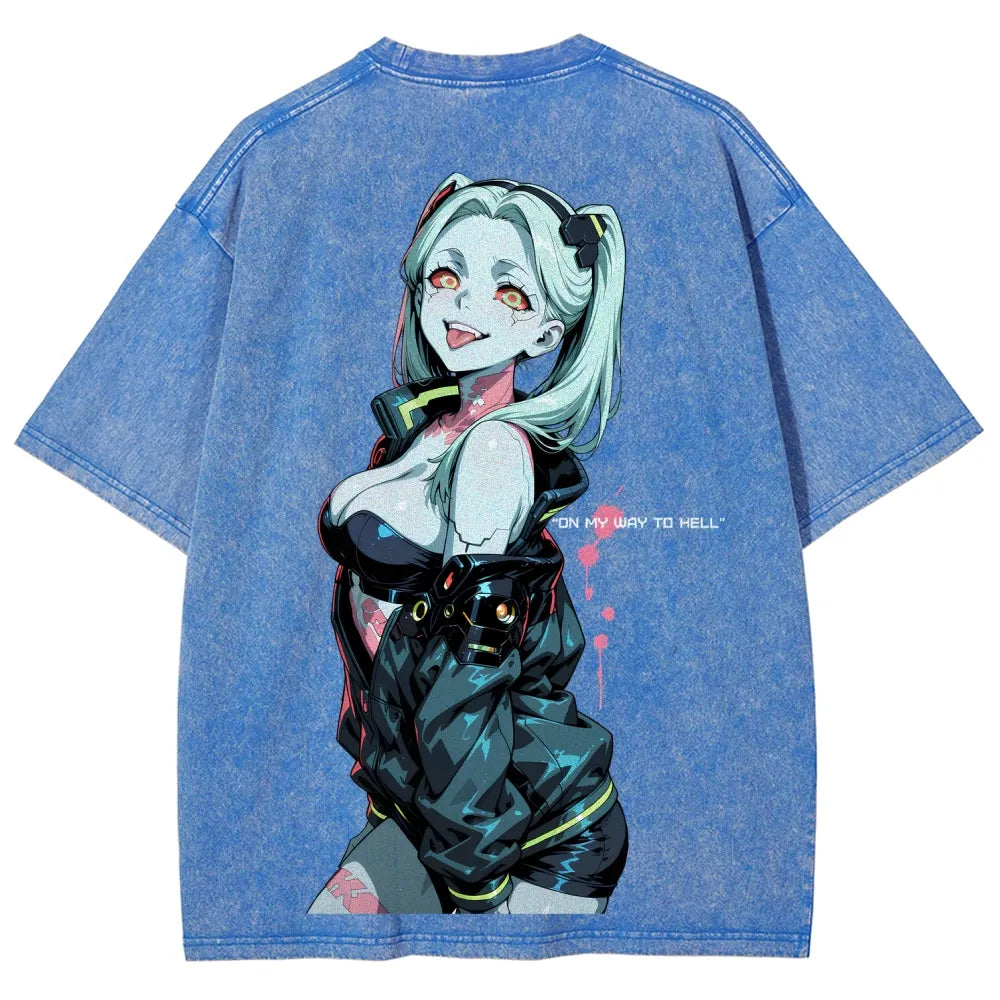 Cyberpunk Edgerunners Unisex Fit Washed T-Shirt 26 1  134