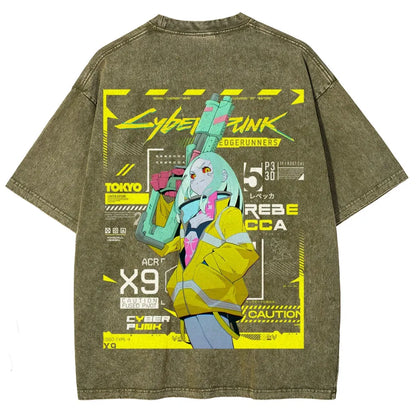 Cyberpunk Unisex Fit Washed T-Shirt 25 7 38371