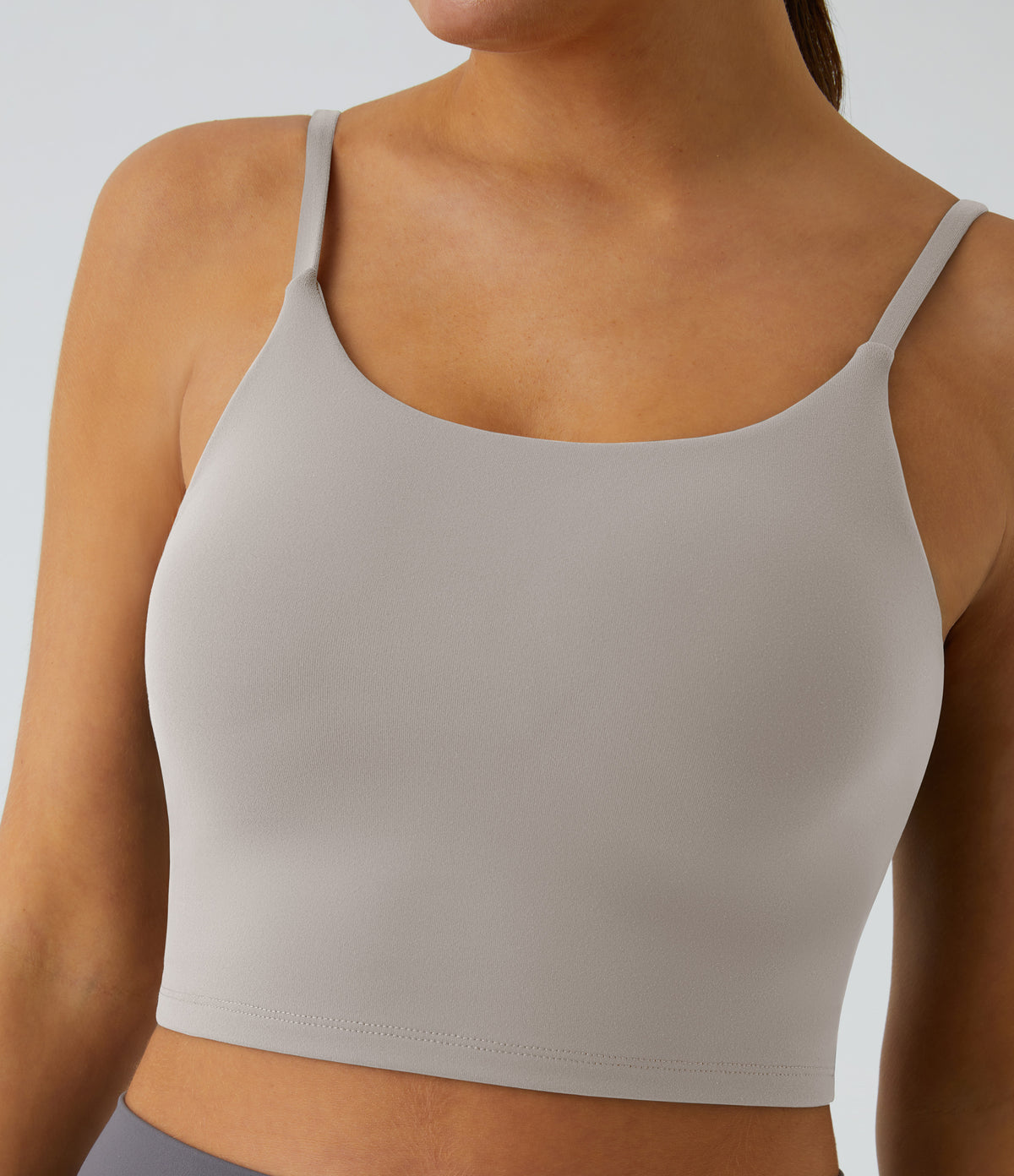 Basic Padded Workout Cropped Low Support Tank Top A-D Cups