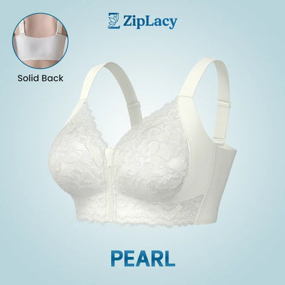 ZipLacy - Ultra Soft Front Zip Wireless Lifting Bra