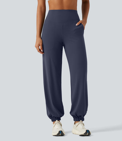 UltraSculpt™ High Waisted Tummy Control Tapered Yoga Joggers with Pockets