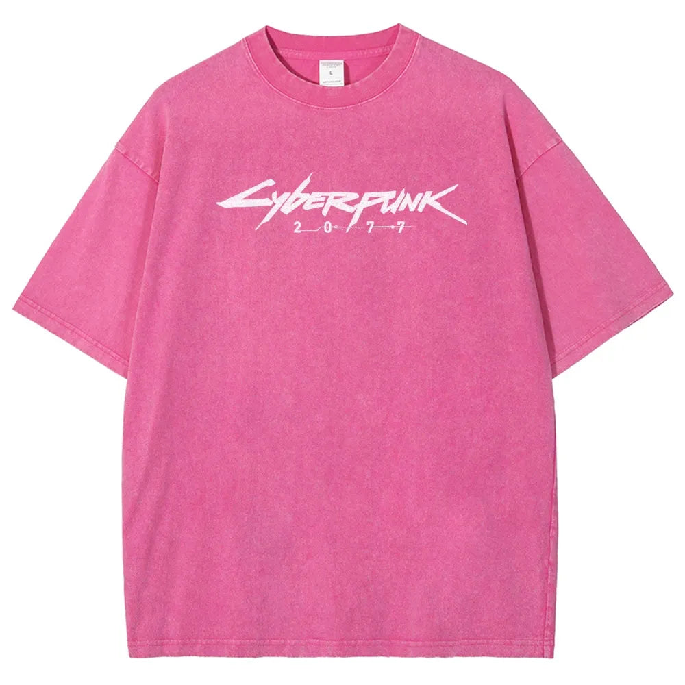 Cyberpunk Unisex Fit Washed T-Shirt 2511  3353