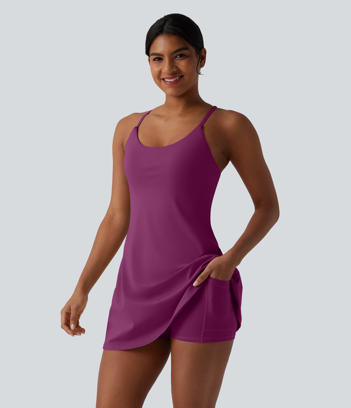 Softlyzero™ Plush Tummy Control Active Dress with Pockets-Easy Peezy Edition