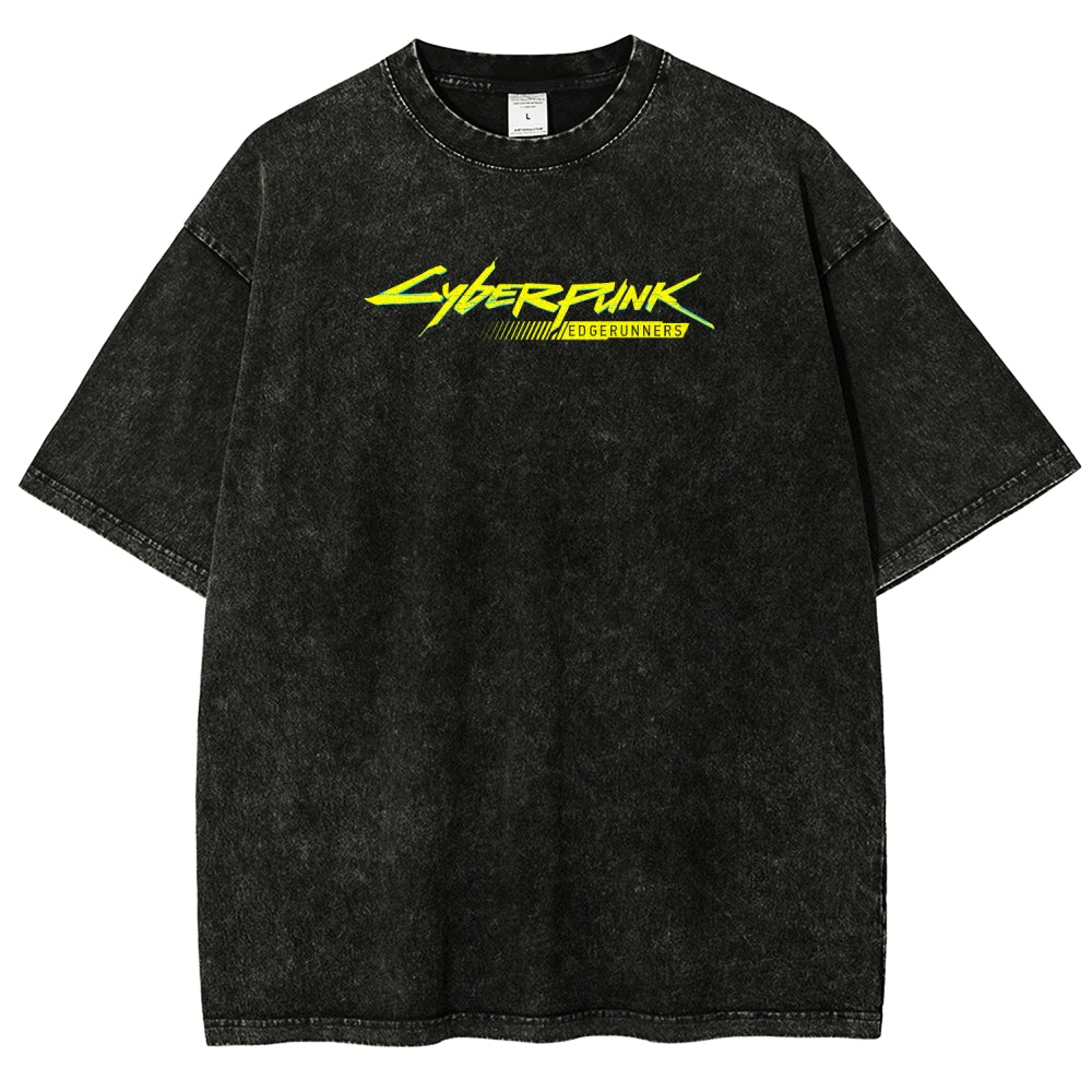 Cyberpunk Edgerunner Unisex Fit Washed T-Shirt 25 9  66 4