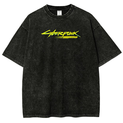 Cyberpunk Edgerunner Unisex Fit Washed T-Shirt 25 9  66 4