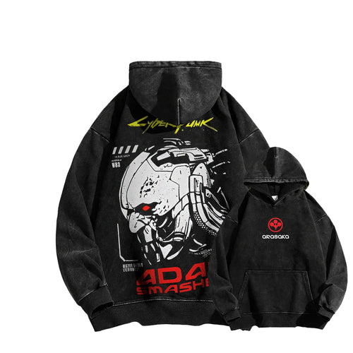 Cyberpunk Casual Washed Hoodie 25 8 1 861