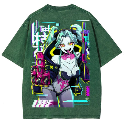 Cyberpunk Unisex Fit Washed T-Shirt 25 8  7278