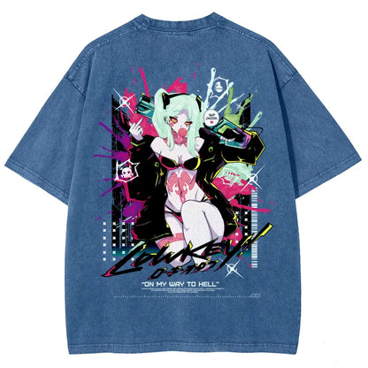 Cyberpunk Unisex Fit Washed T-Shirt 25 8 1458