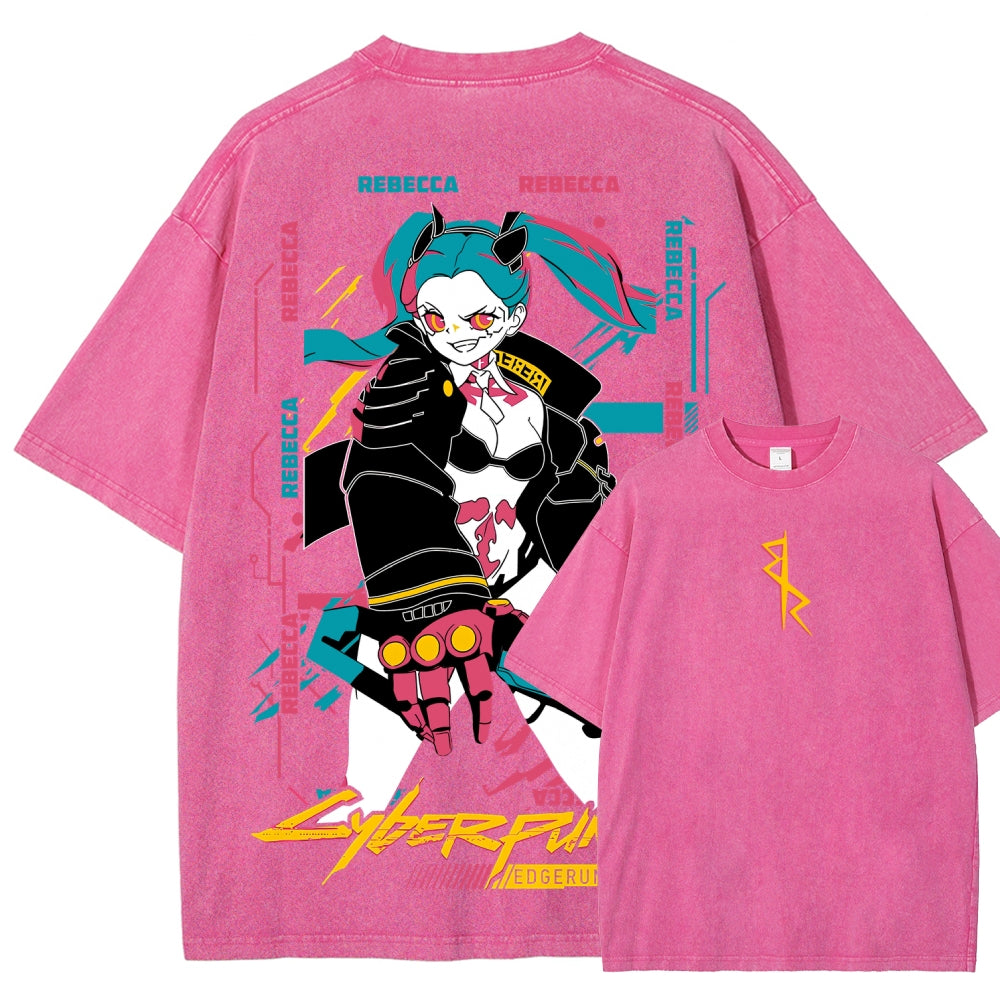Cyberpunk Unisex Fit Washed T-Shirt 25 8 14795