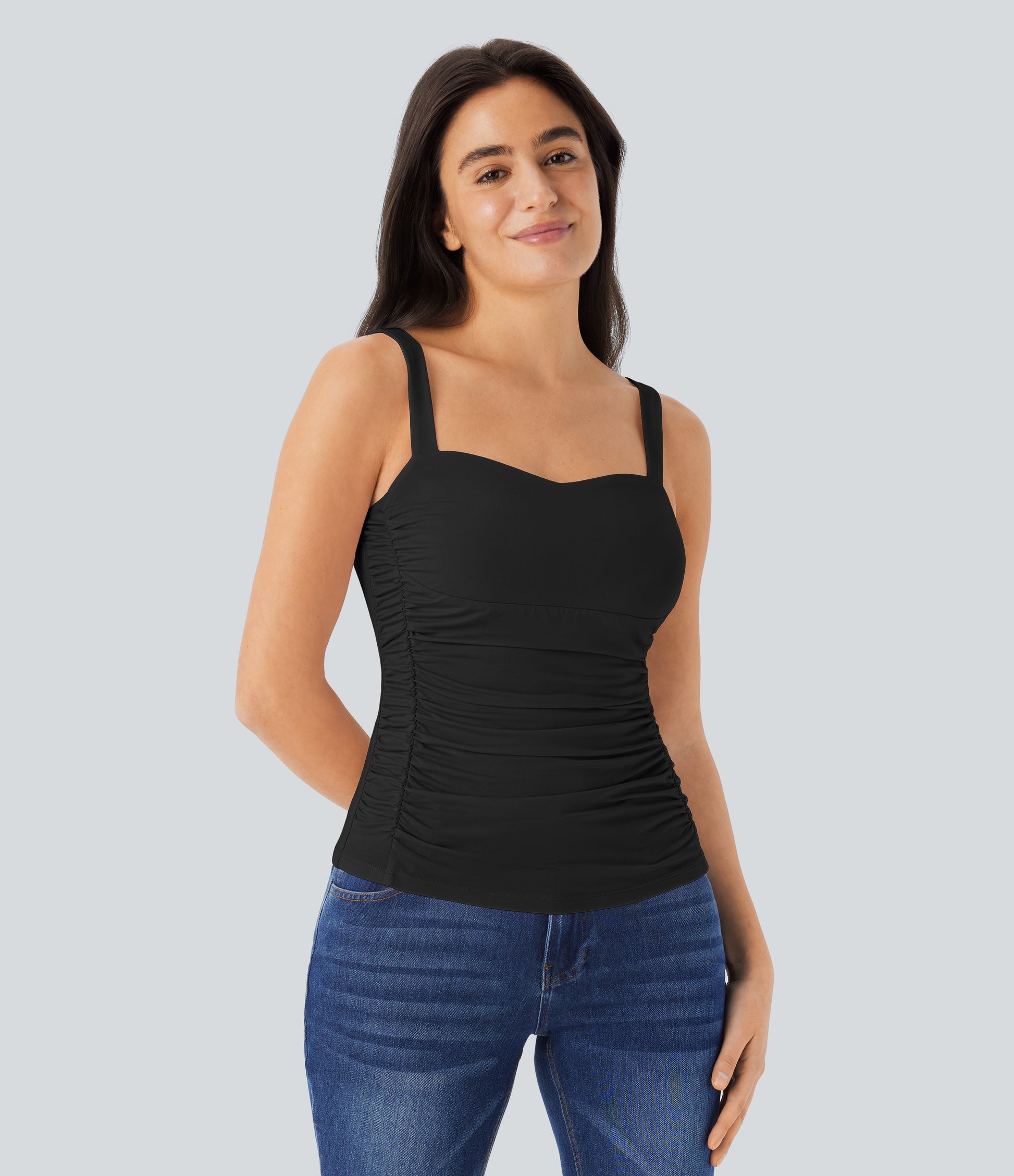 Ruched Casual Tank Top