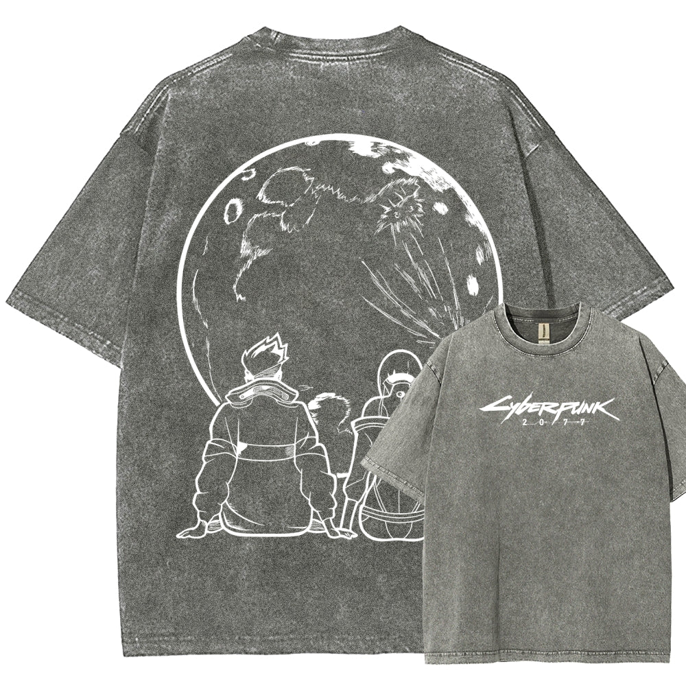 Cyberpunk Unisex Fit Washed T-Shirt 2511  3353
